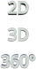 2D 3D 360°