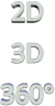 2D 3D 360°